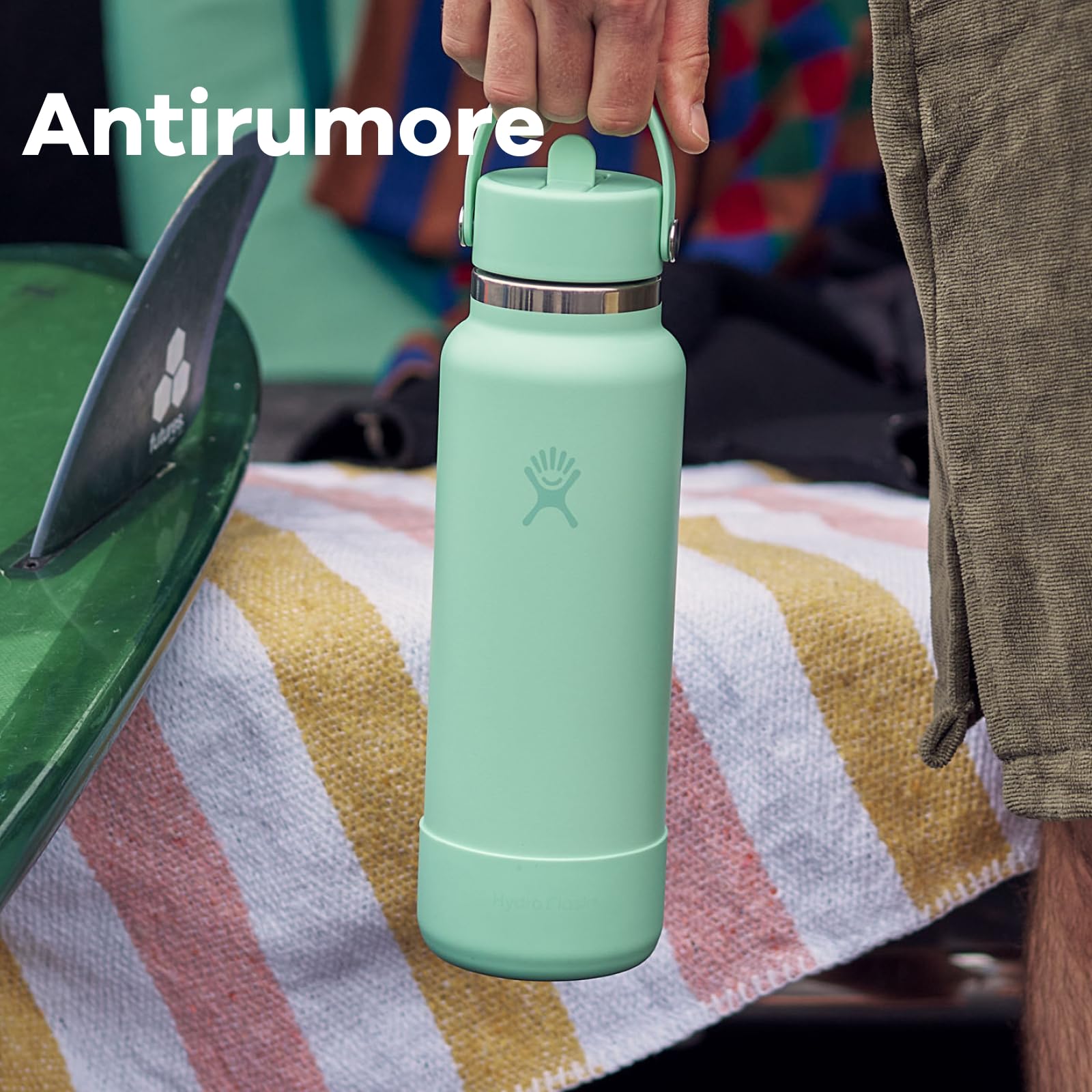 Hydro Flask – Medium Bottle Boot – Protezione Media per Bottiglia – Silicone Resistente per Bottiglie da 32 oz & 40 oz a Bocca Larga –Rimovibile & Lavabile in Lavastoviglie – Shale Gray