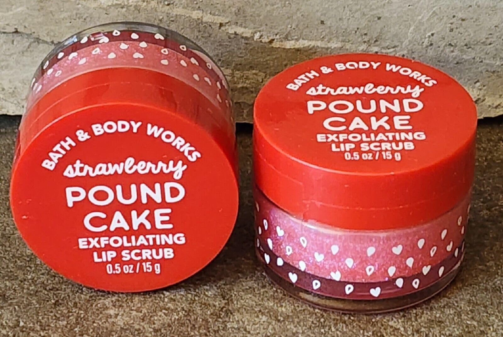 2 STRAWBERRY POUND CAKE EXFOLIATING LIP SCRUB BATH BODY