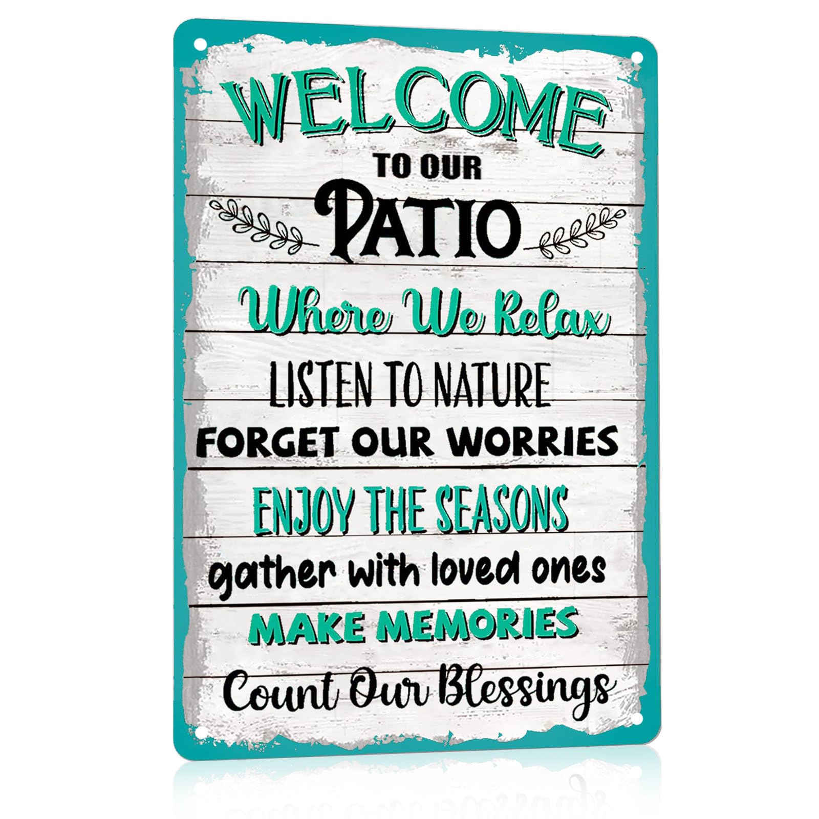 Funny Patio Signs For Outside Welcome To Our Patio Sign Outdoor Signs For Backyard Decor Patio Metal Signs Deck Tin Signs For Outside Patio Decorations Patio Rules Sign 8 X 12 Inch