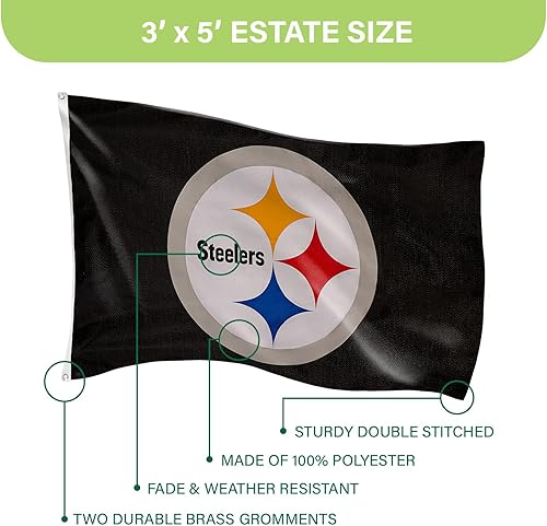 Miniatura 249 de NFL Dallas Cowboys - Bandera duradera de 3 x 5 para exteriores con ojales, bandera y pancarta resistentes para jardín al aire libre y patio, bandera