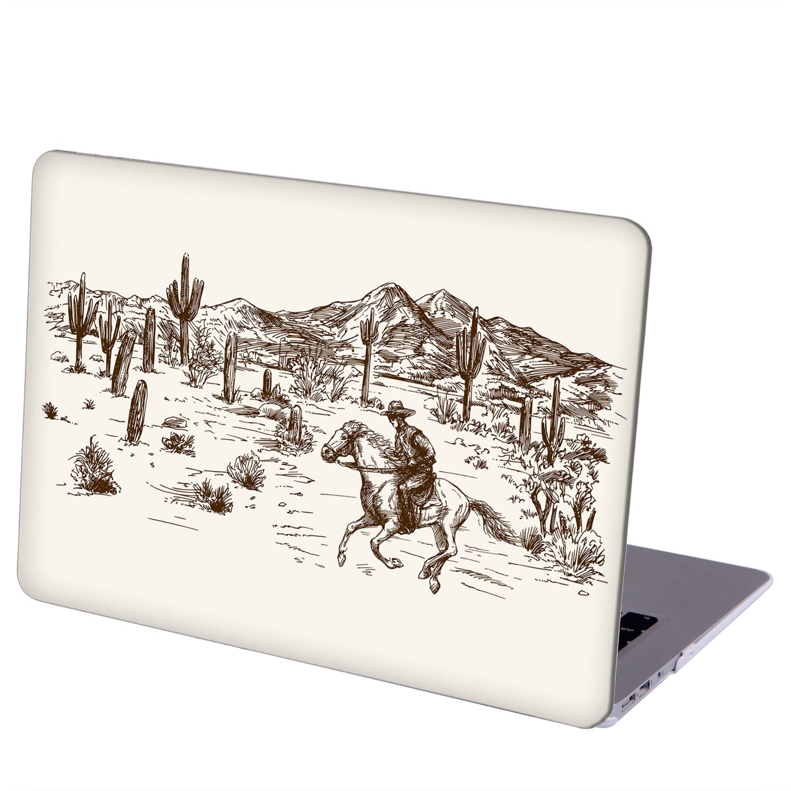 MINGDAO Case Compatible with MacBook MacBook Air 13 inch, Hard Protective Shell with Keyboard Cover (A1369 A1466, 2010-2017 Release) - Wild West