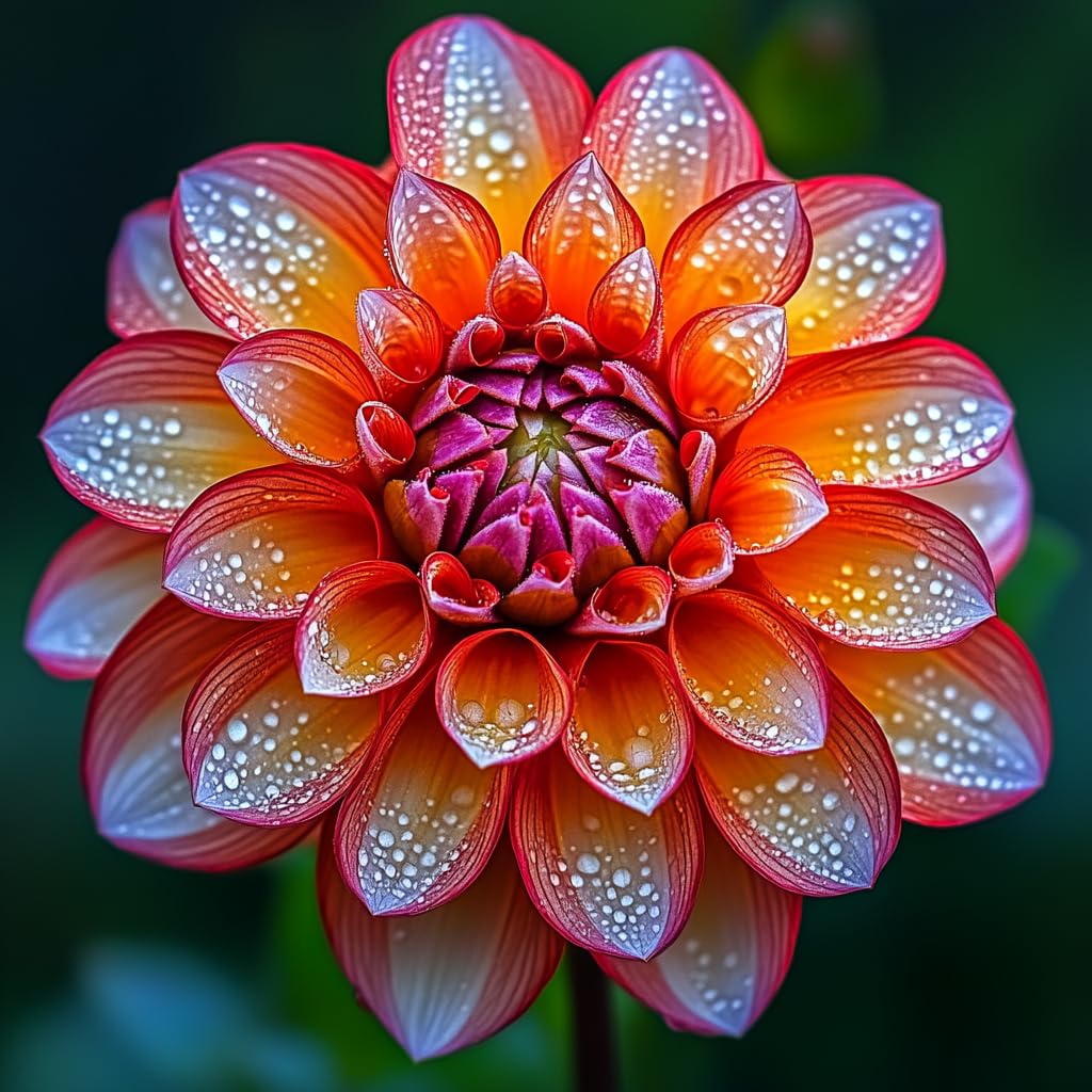 Dahlia for Planting,Excellent Display,Organic and Natural, Mix Greening Flower-2bulbs-I
