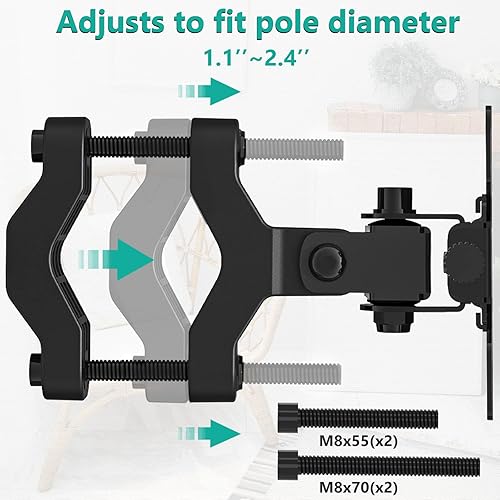 Miniatura 8 de WALI Placa de montaje para sistema de montaje de monitor WALI (VES01), agujeros de montaje de 2.953 x 2.953 in y 3.937 x 3.937 in (VES01), color