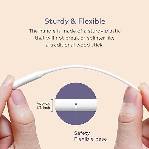 Vista 4 de Hisopos de algodón para perros y gatos, limpiador de oídos para gatos y perros, hisopo de algodón largo, barra extra larga, kit de limpieza