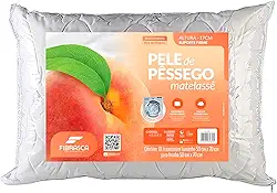 Travesseiro Pele de Pêssego matelasse - Fibra integralmente lavável em máquina - P/fronhas 50x70 cm - Fibrasca