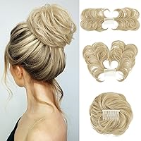 Vista 47 de Peine de moño desordenado con clip lateral para mujer, corto, natural, lacio, versátil, ajustable, fácil de peinar, piezas de cabello