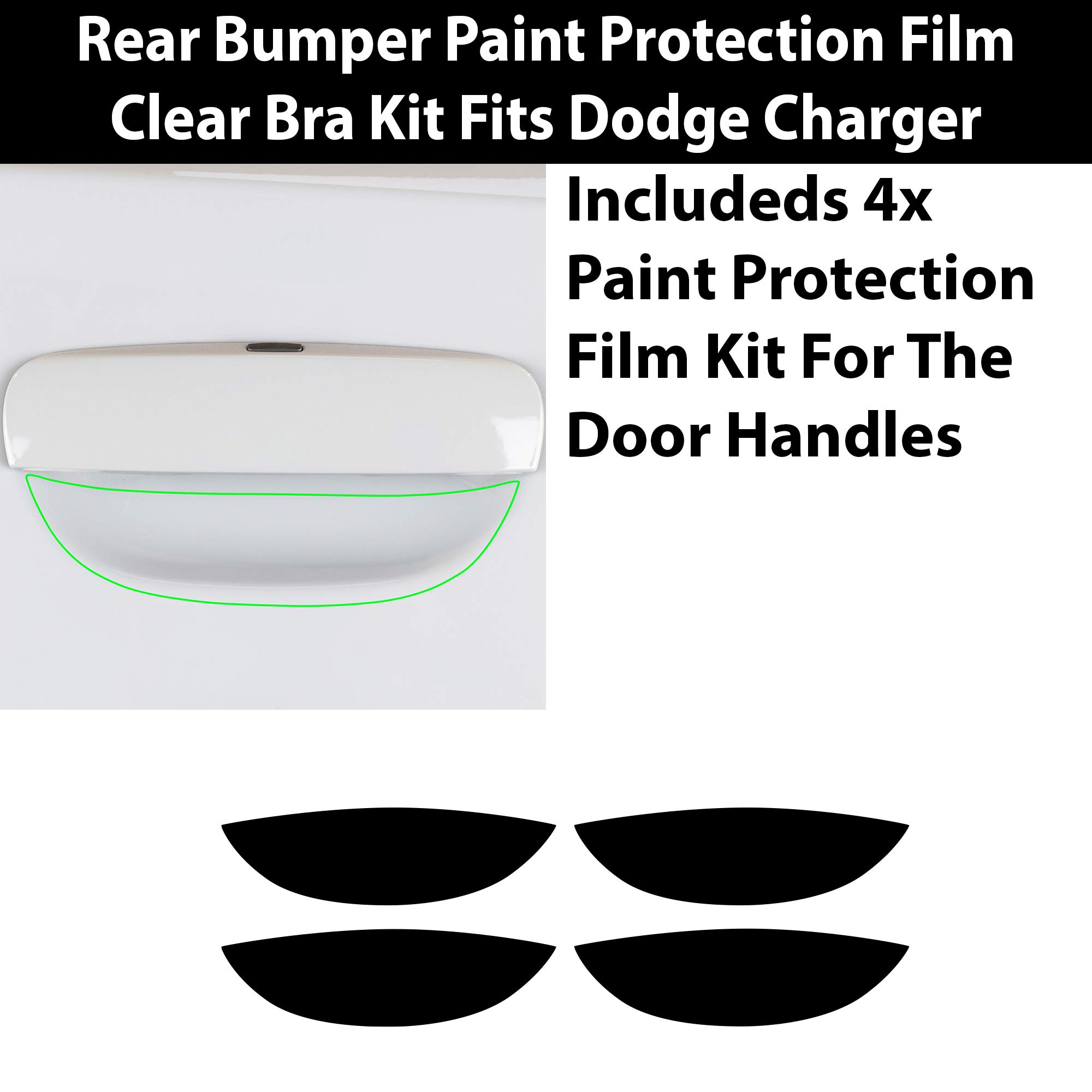 BOGAR TECH DESIGNS Door Handle Bowl Guard Cover Paint Protection Vinyl Film Compatible with Dodge Charger 2015-2021