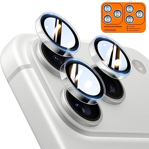 Miniatura 11 de TOCOL Protector de lente de cámara para iPhone 15 Pro Max/Protector de lente de cámara para iPhone 15 Pro de vidrio templado HD individual,