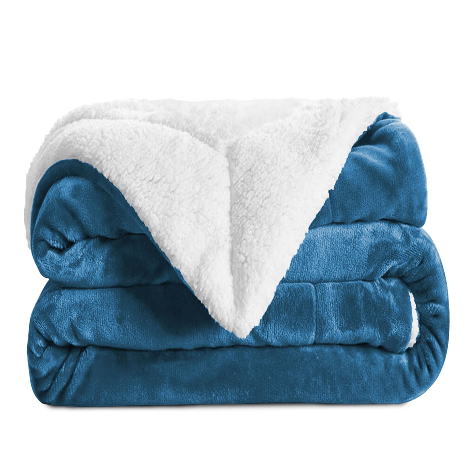 Aspire Homeware Sherpa Fleece Throw Blanket Soft Fluffy King Size Bed Throws Large Travel Blankets Microfiber Sofa Throw (Teal, (200 x 240 cm)) โ image 1