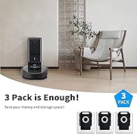 Vista 6 de Bolsas de vacío reutilizables para todos los iRobot Roomba I & S & J Series Clean Base, paquete de 3, cremallera