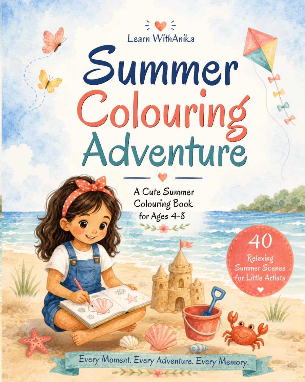 Summer Colouring Adventure: 40 Relaxing Summer Scenes for Little Artists Ages 4–8