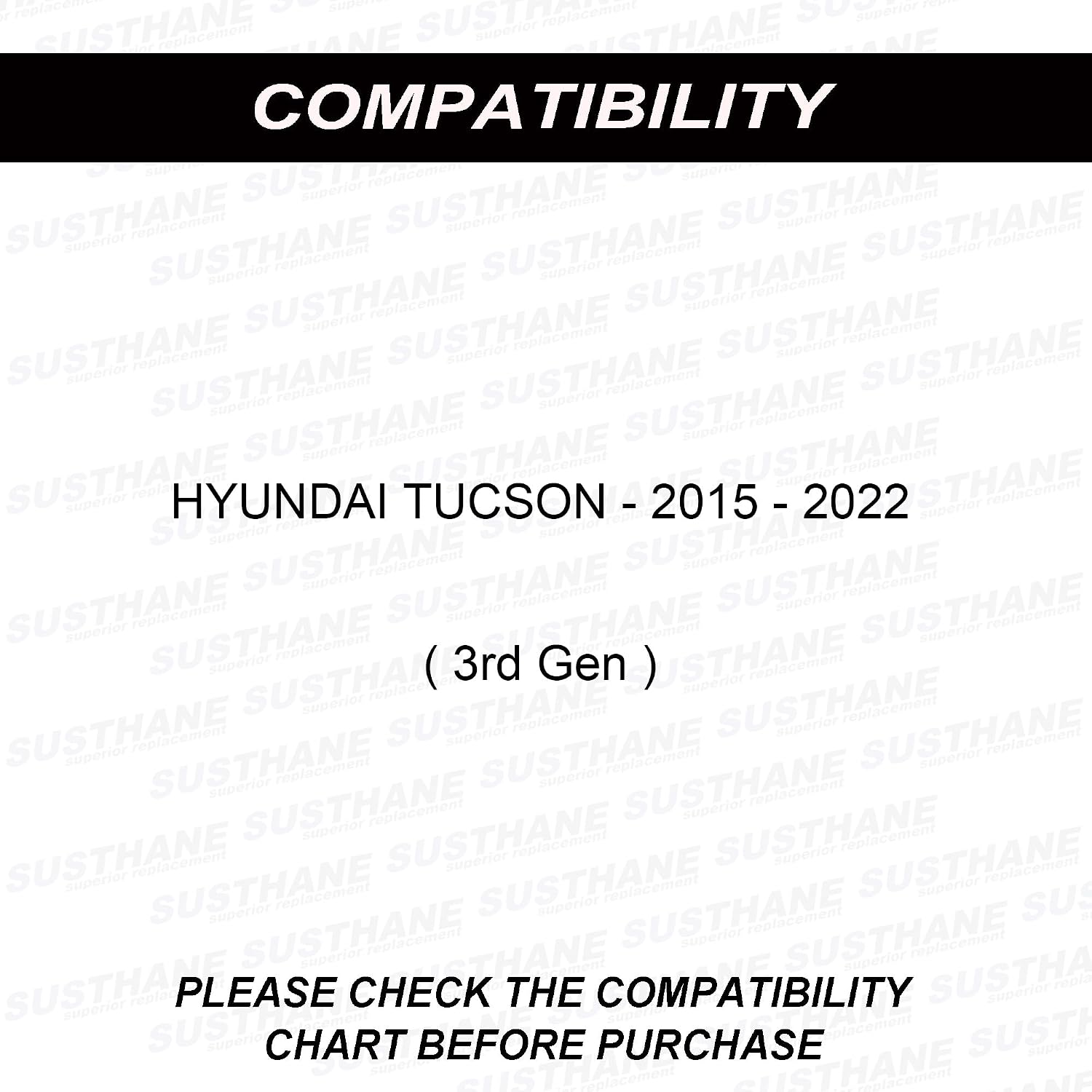 New Complete Levelling Lift Kit 30mm /1.18" Ht Spacers for Front Strut & Rear Coil Springs in very High-grade Polyurethane PU - fits TUCSON 2015 2016 2017 2018 2019 2020 2021 2022 (3rd Gen)