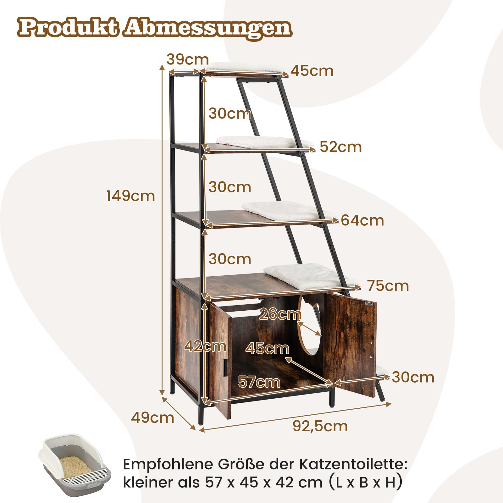 DailySupplies® Kattenbak Kast - Kattenkast - Kattenbak Ombouw - Huisdieren webshop DailySupplies® Kattenbak Kast - Kattenkast - Kattenbak Ombouw - Huisdieren webshop