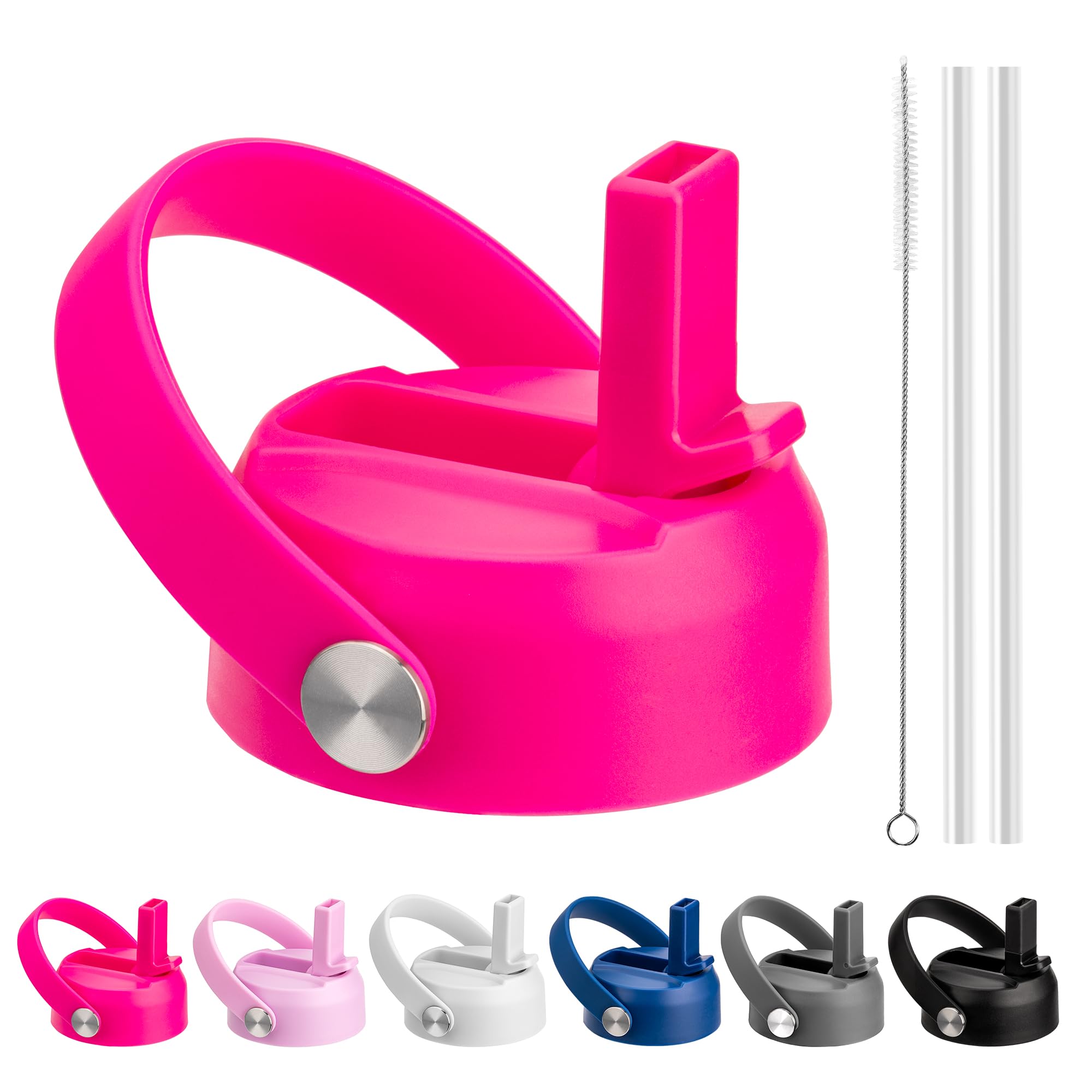 Straw Lid for Hydroflask, Lids with Straw for Hydro Flask 12 16 18 20 32 40 64oz Wide Mouth Water Bottles, Replacement Cap Lid for Hydroflask, BPA Free