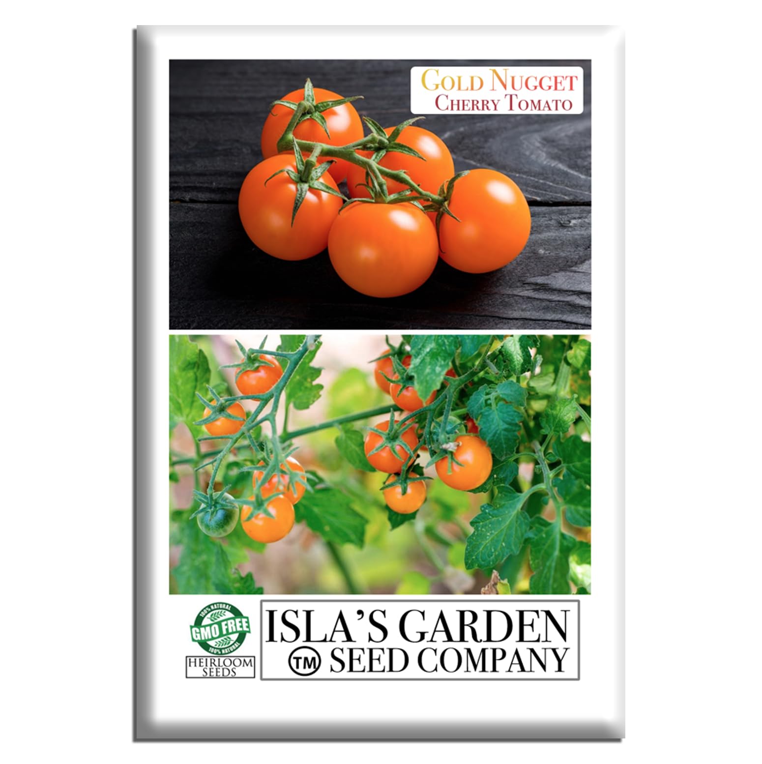 Gold Nugget Cherry Tomato Seeds, Organic, Supersweet Flavor, 30+ Seeds By Aspetuck Seed Farm