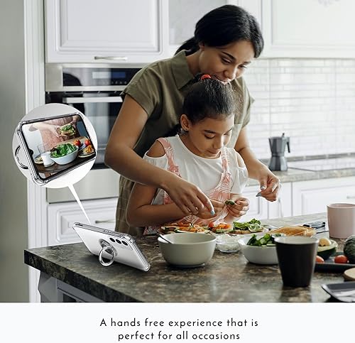 Miniatura 4 de Silverback Funda transparente para teléfono Galaxy A15 5G con soporte de anillo, protección contra golpes, amortiguador, a prueba de golpes, para