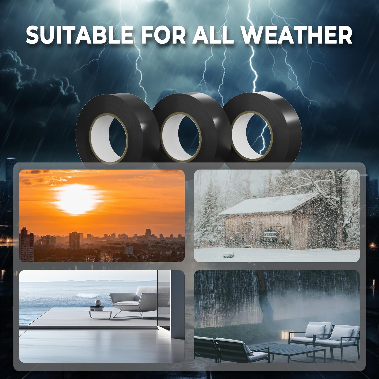 SWRT Electrical Tape - 12 Pack, Waterproof -5