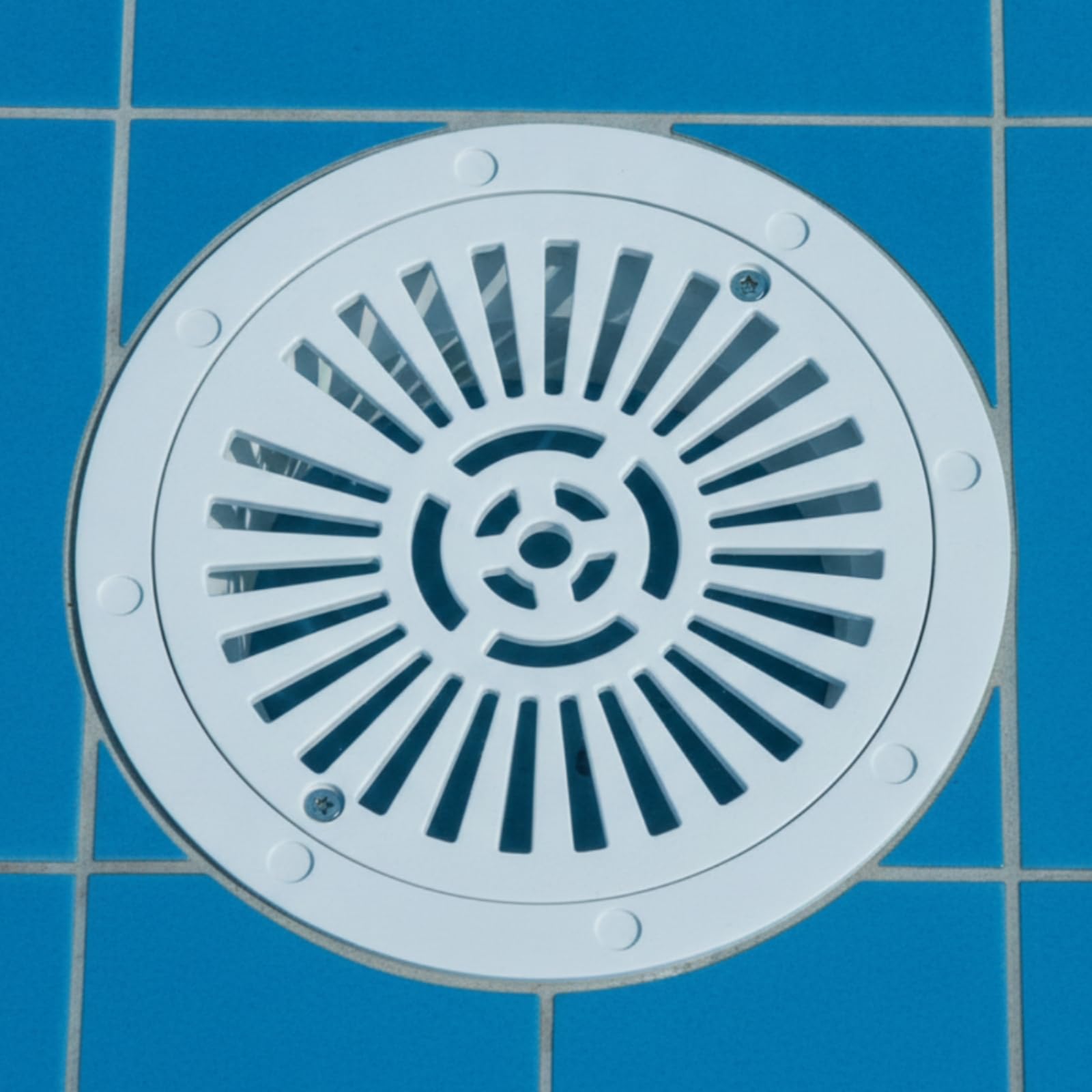 Conector Aspiración para Piscina | Ranurado, para Piscina Hormigón, Práctico, Conector Drenaje con Rejilla Antiobstrucción