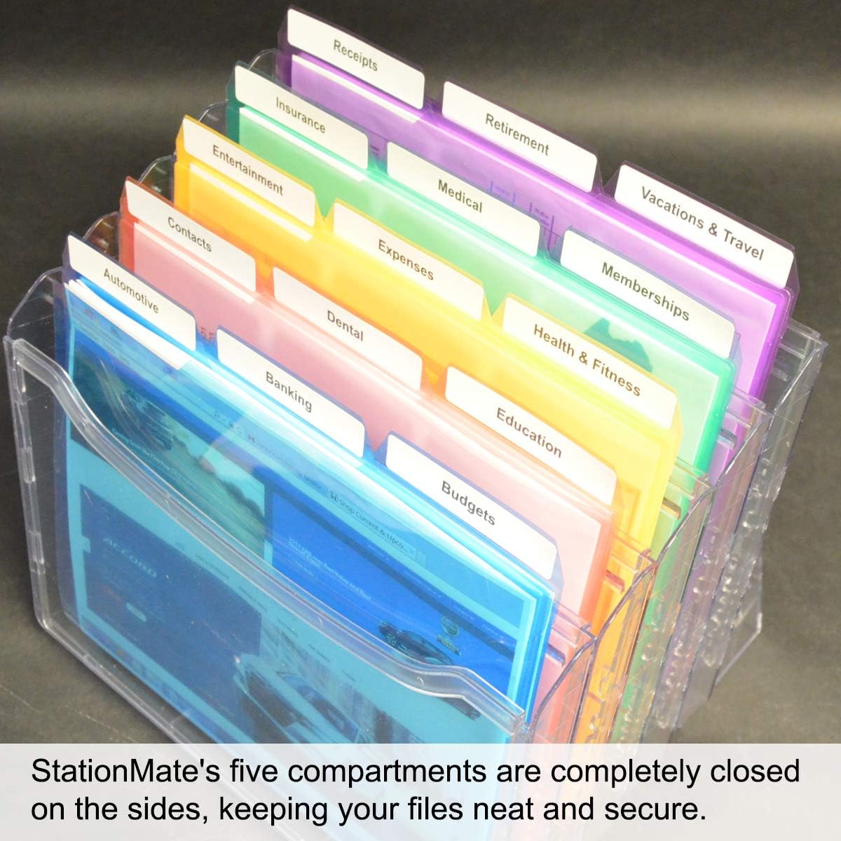 Ultimate Office StationMate StepUp File Desktop Organizer with 18, 3rd-Cut PocketFile Project Files : Office Products