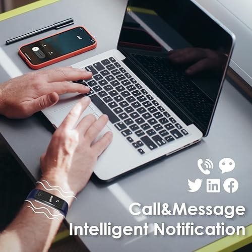 Miniatura 7 de Rastreador de fitness para hombres y mujeres reloj de fitness impermeable con rastreador de actividad y monitor de sueño y monitor de temperatura