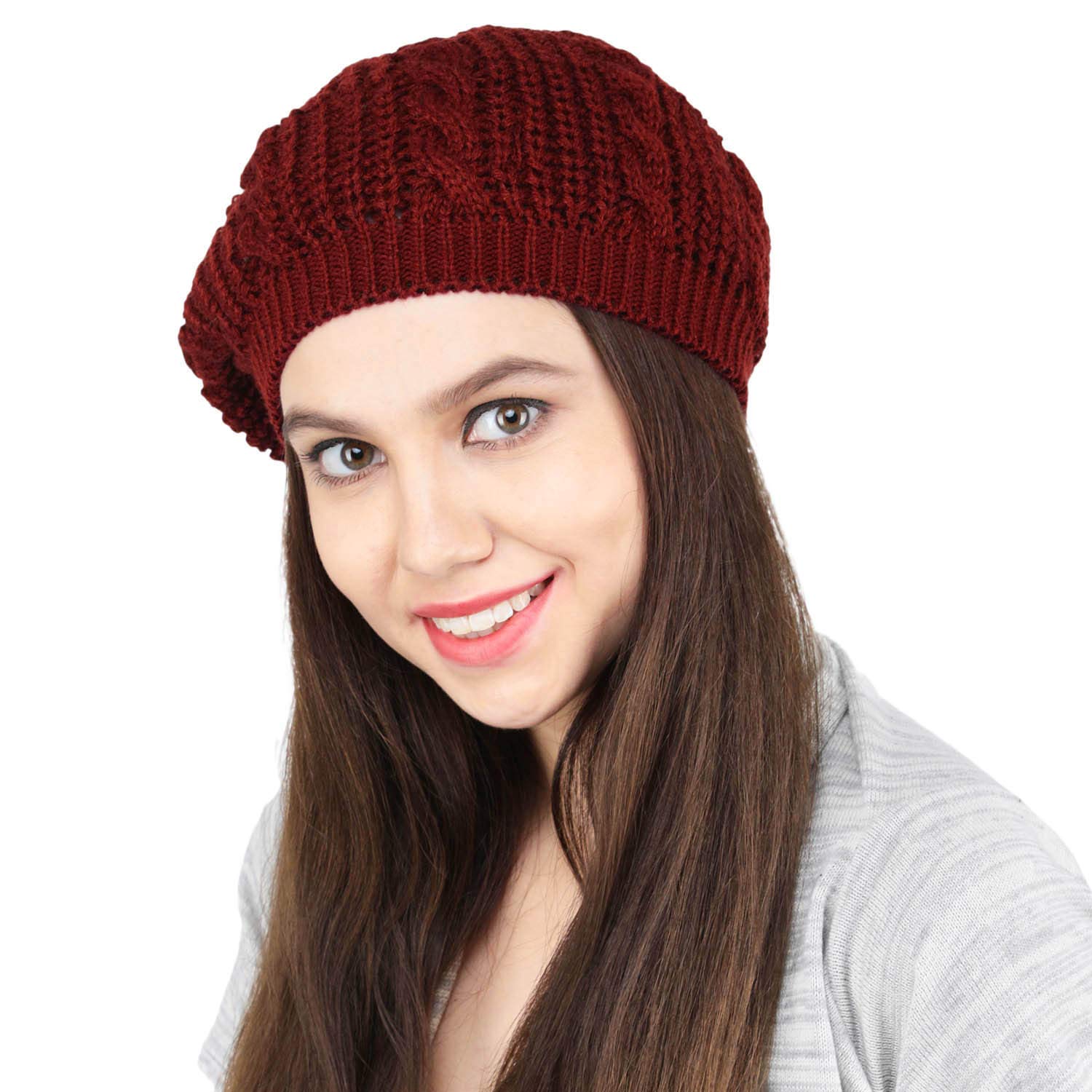 VR DesignersUnisex Stylish Winter Woolen Beret Cap