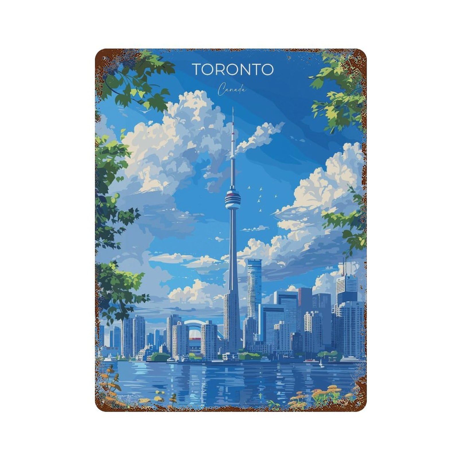 xiaoxiaoshen Toronto Travel of Canada Ontario Gift Lovers Wall Decor Art Metal Tin Poster Modern Home Decor Art Home Bar Shop Decorations Vintage Sign 40x30cm