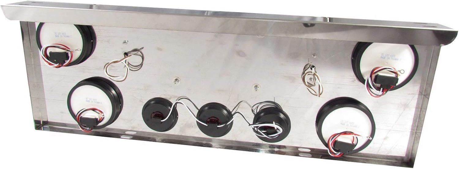 Fortpro Stainless Steel Rear Center Panel with Red LED Lights | F235298