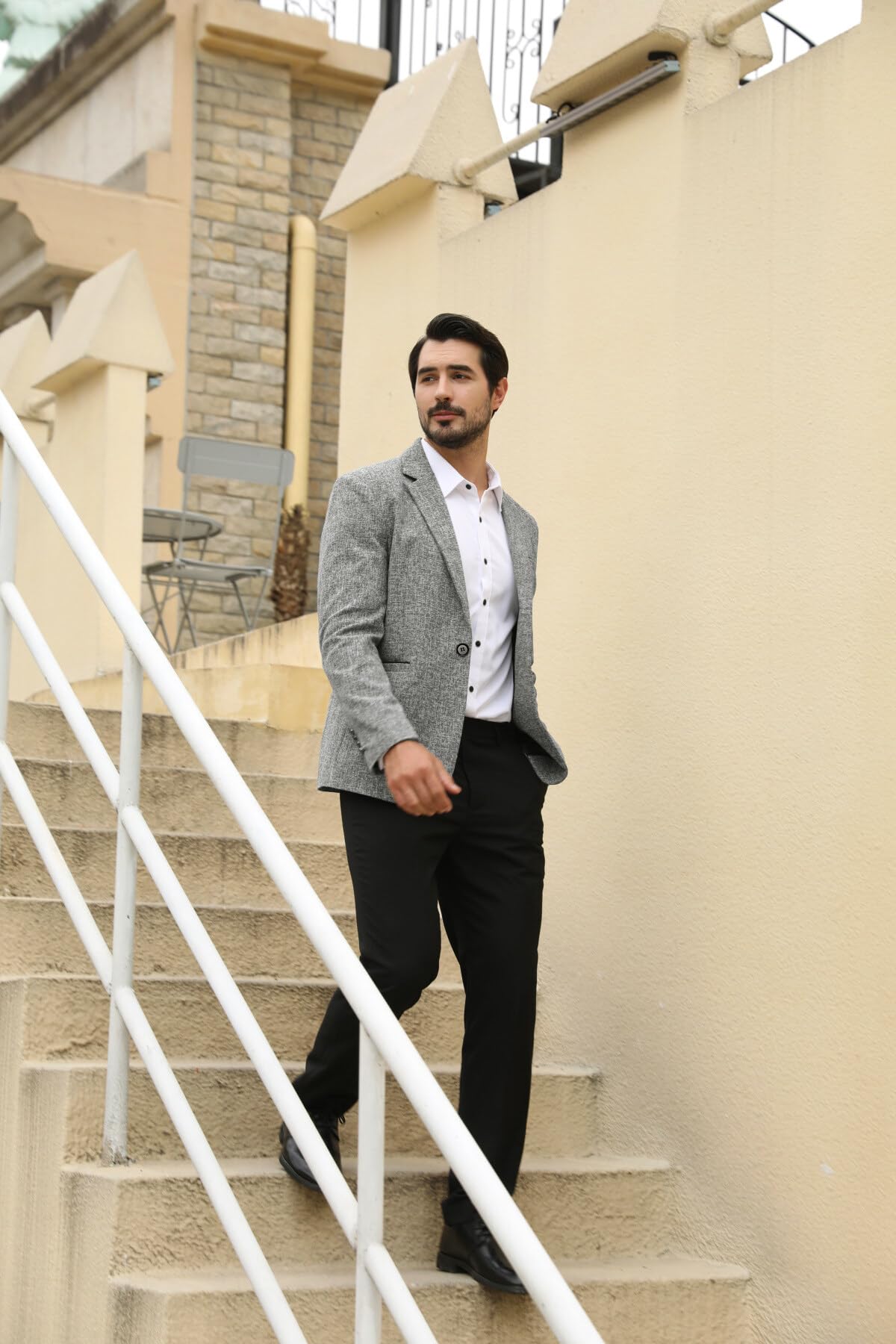 Allthemen Blazer da Uomo Slim Fit con Un Bottone Suit Jacket Formale Elegante Giacca Business da Lavoro