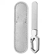 Stainless Steel Nail File Double Sided - Professional Metal Fingernail Toenail File for Home & Salon, Washable Reusable Durable Manicure Pedicure Tool