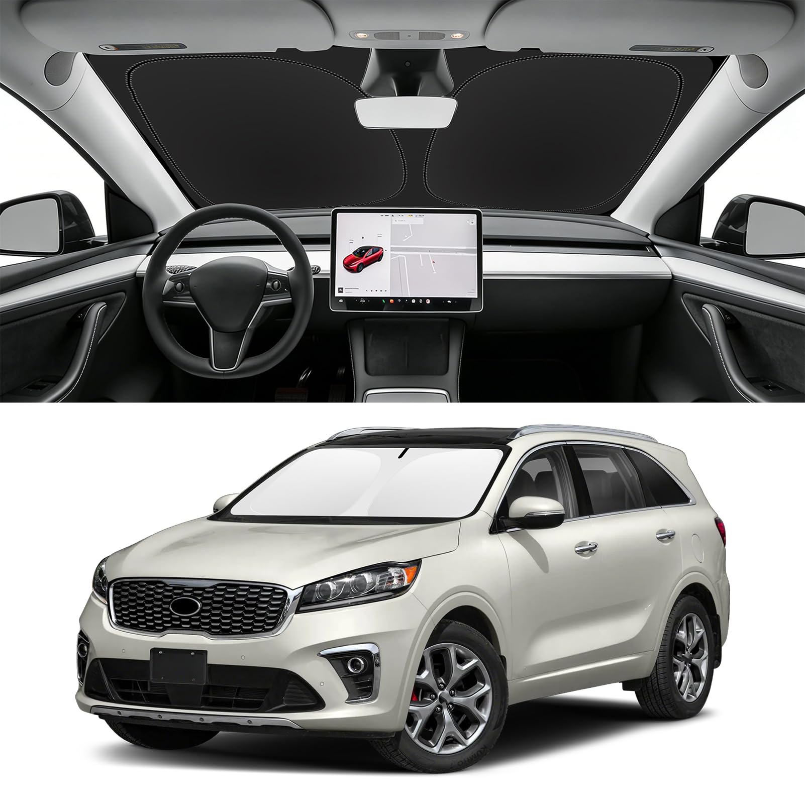 Custom Fit Windshield Sun Shade for Kia Sorento 2016-2020