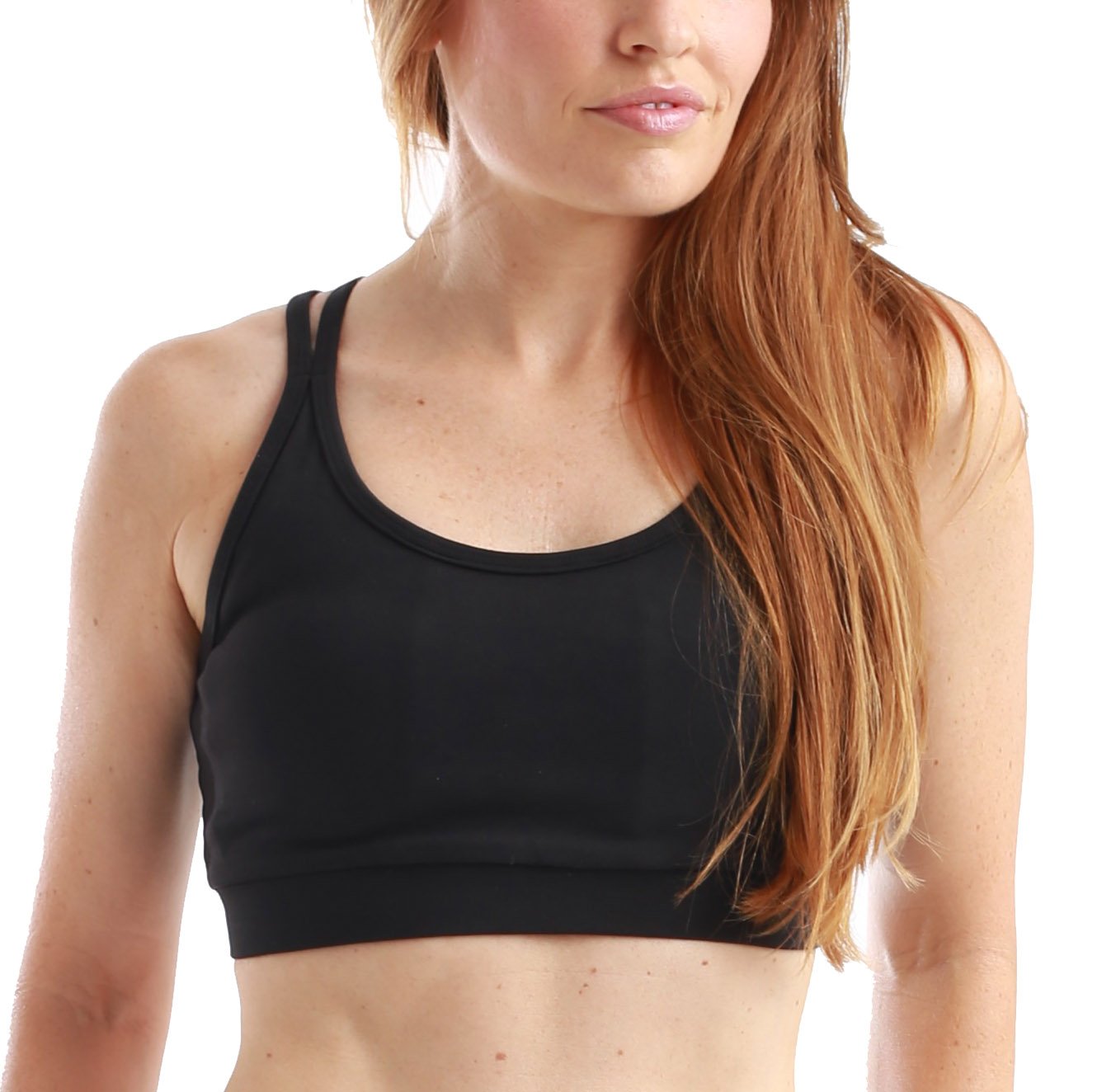 Swoob Women's Cross-Strap Sports Bras - Piranha Medium Impact Sports Bra with Pockets