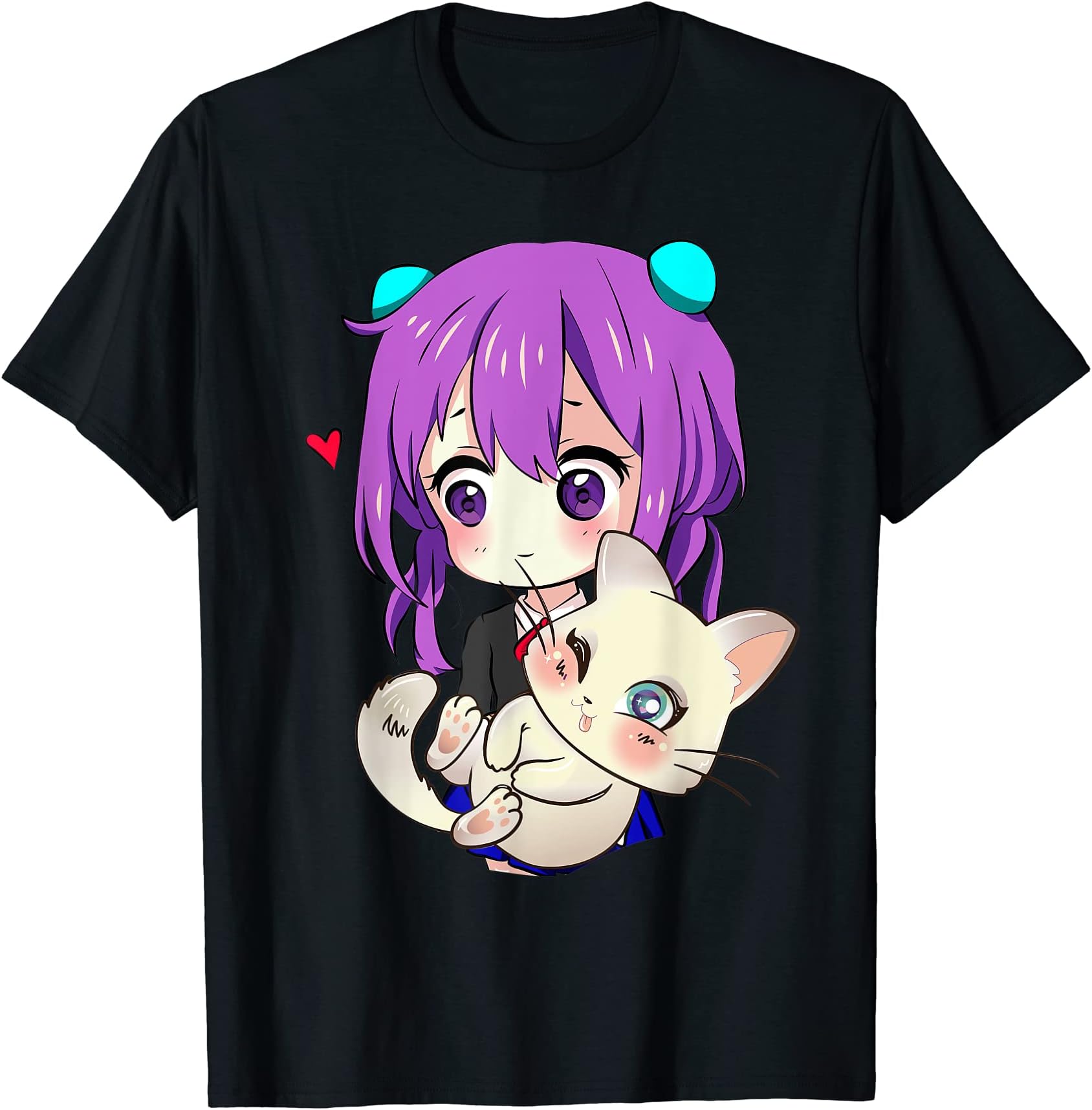 Anime and Cats Lover for Teen Manga kawaii GraphicOtaku T-Shirt