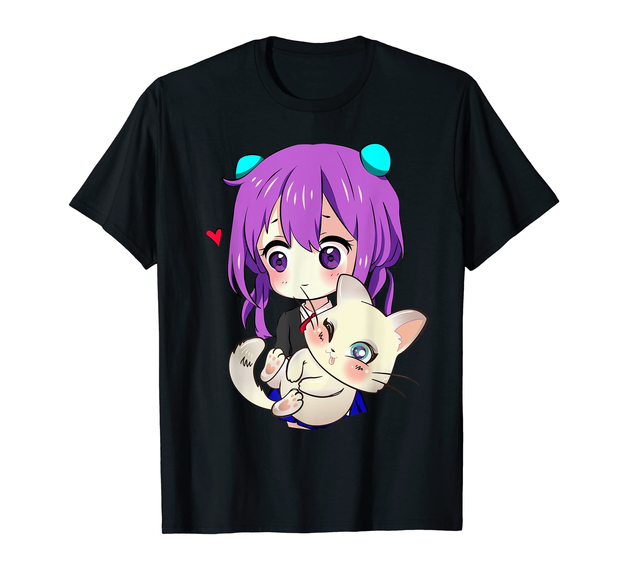 Anime and Cats Lover for Teen Manga kawaii GraphicOtaku T-Shirt