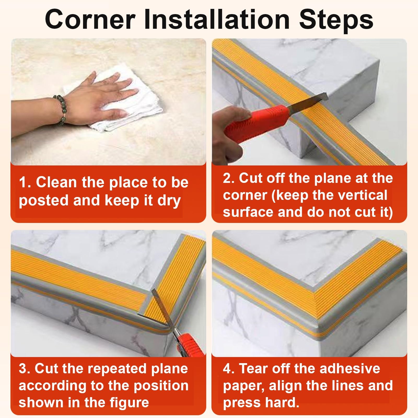 Tiras Antideslizantes para Bordes de Escaleras Cantoneras Adhesivas Perfil Angular PVC para Escaleras Interiores y Exteriores(Gray,3x6x1500cm)