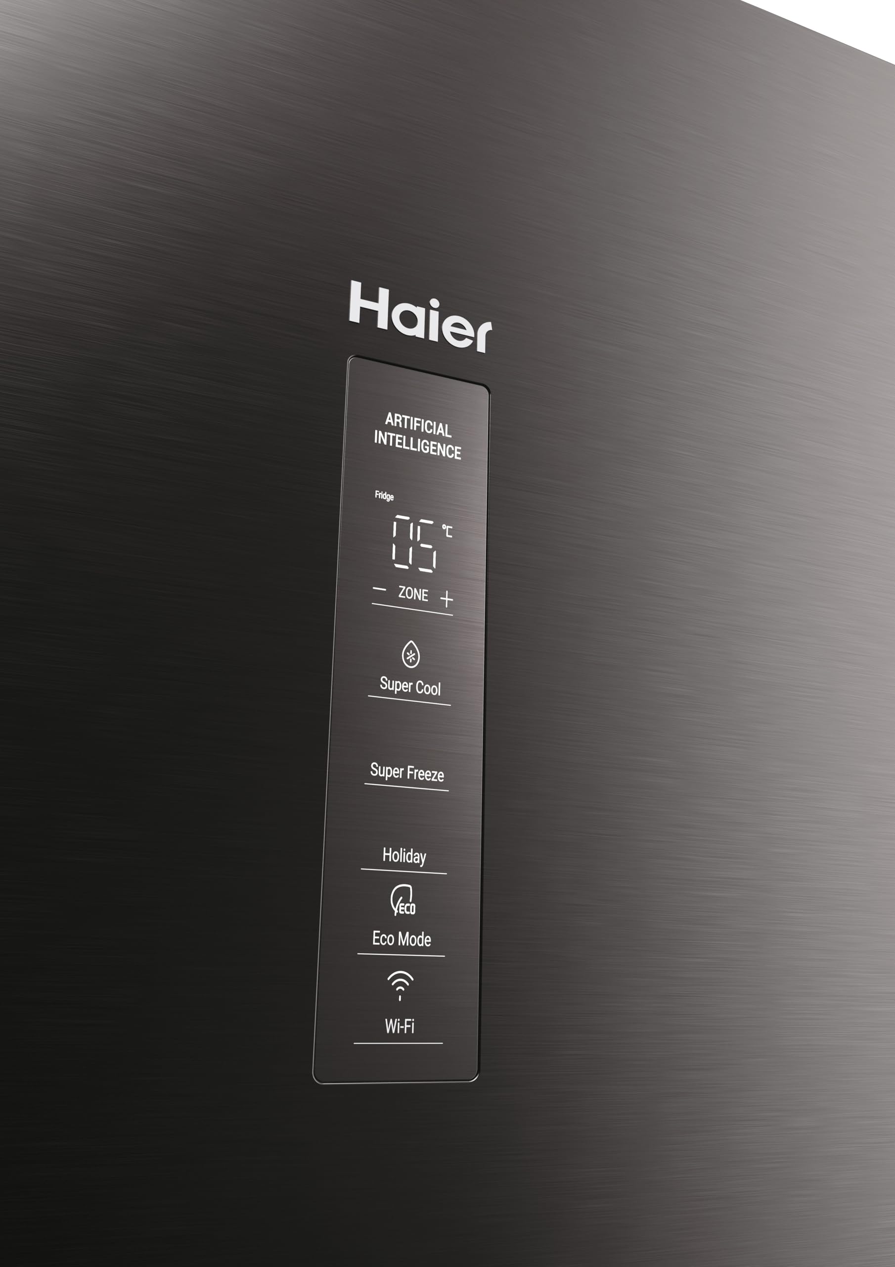 Haier 2D 60 Serie 3 PRO Frigorifero Combinato 406L (289L Frigo + 117L Freezer), Total No Frost, Wi-Fi hOn App, Air Surround, My Zone Pro, Classe D, Dark Inox, 205x59,5x66,7 cm (AxLxP), HDPW3620DNPD