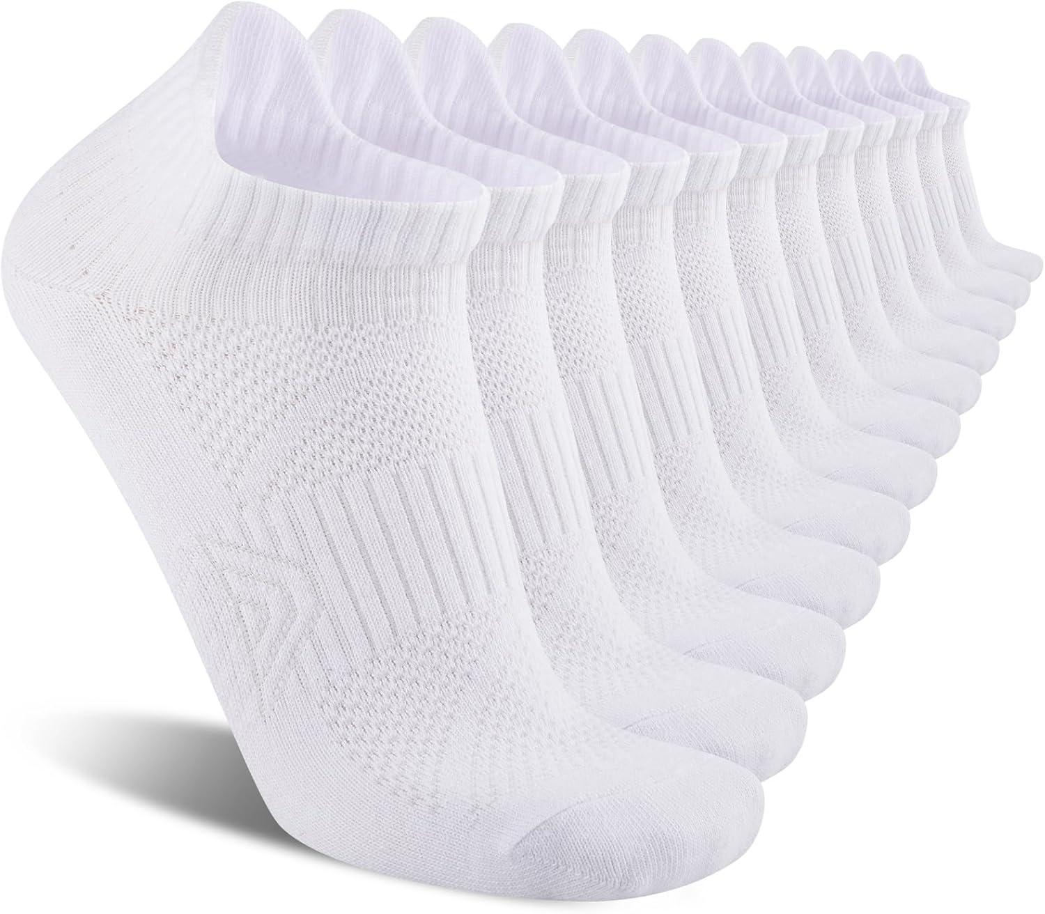 COOVAN Mens Socks 6 Pairs Cotton Ankle Breathable Casual Thin Socks Athletic Ankle Anti-Blister Sports Running Socks