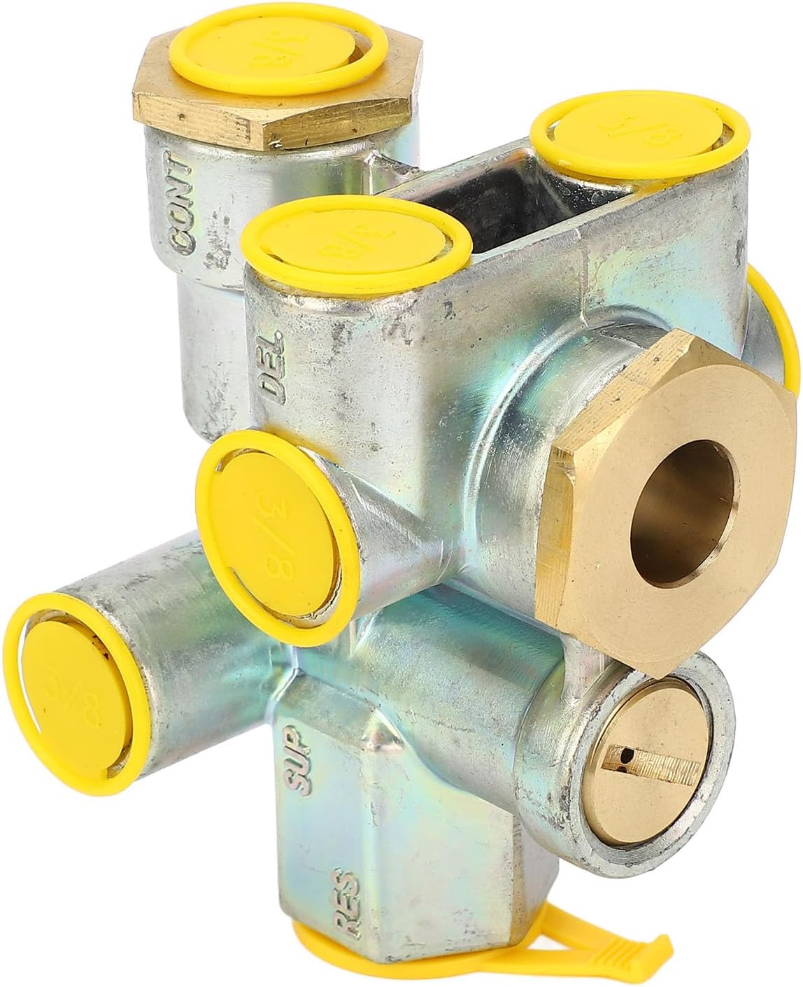 Metal Spring Brake Priority Valve 110500 Efficient Braking Control for 3/8 Trailer in Ports Priority Valve