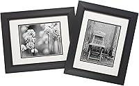 Vista 1 de Old Town Portarretratos de diseño, marco de fotos de 11 x 14 pulgadas, paquete de 2 con parte trasera de terciopelo de lujo y tapete extraíble de 8