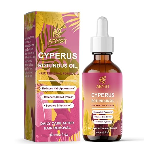 Miniatura 9 de Cyperus Rotundus - Aceite para la reducción natural del cabello, 2.0 fl oz de aceite inhibidor del cabello con jojoba y rosa mosqueta, aceite