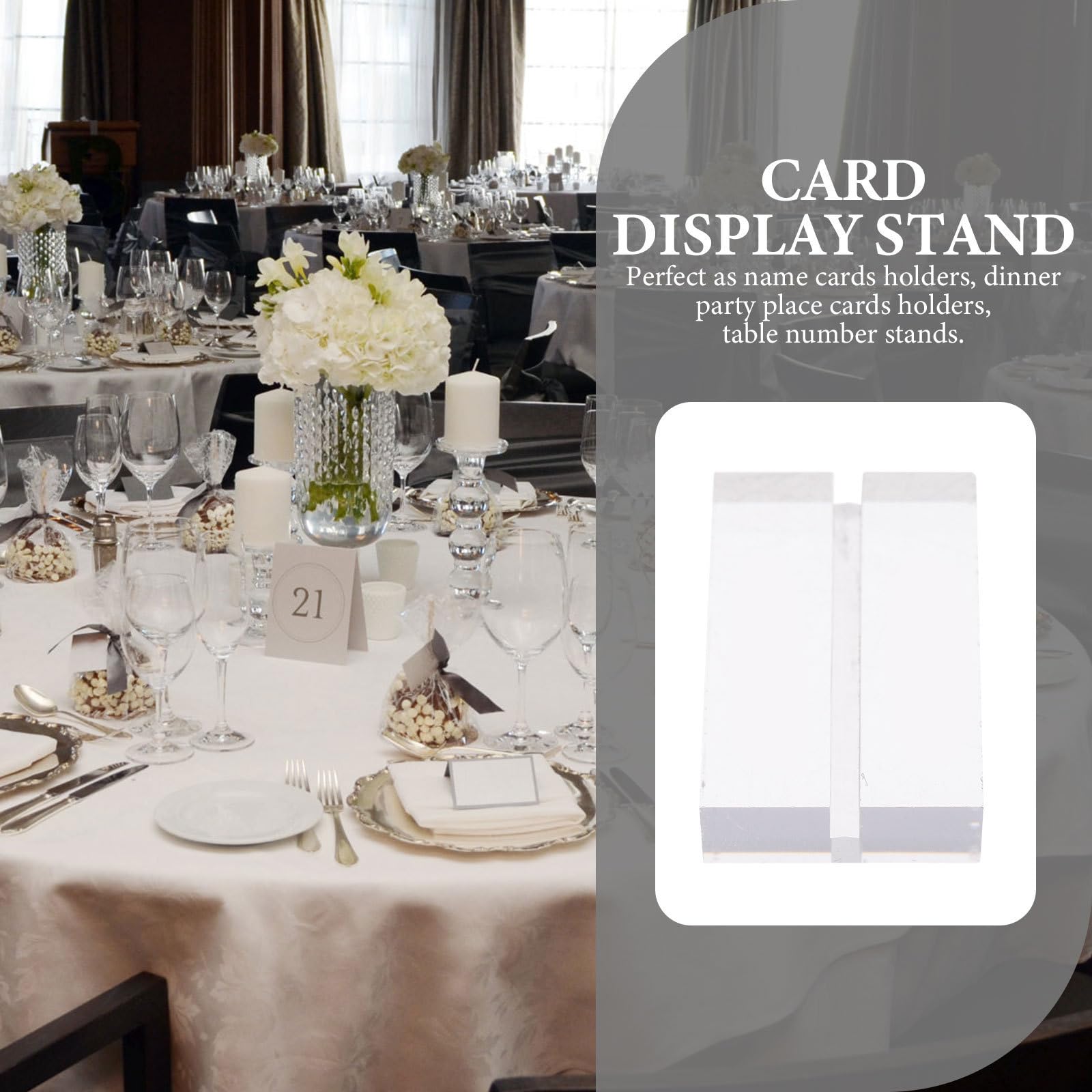 Zerodeko 16 Piezas Soporte Para Tarjetero De Mesa Soporte Para Menú Portanúmeros De Mesa Portafotos Acrílico Portanotas Portaletreros Para Bodas Para Banquetes De Boda y Eventos