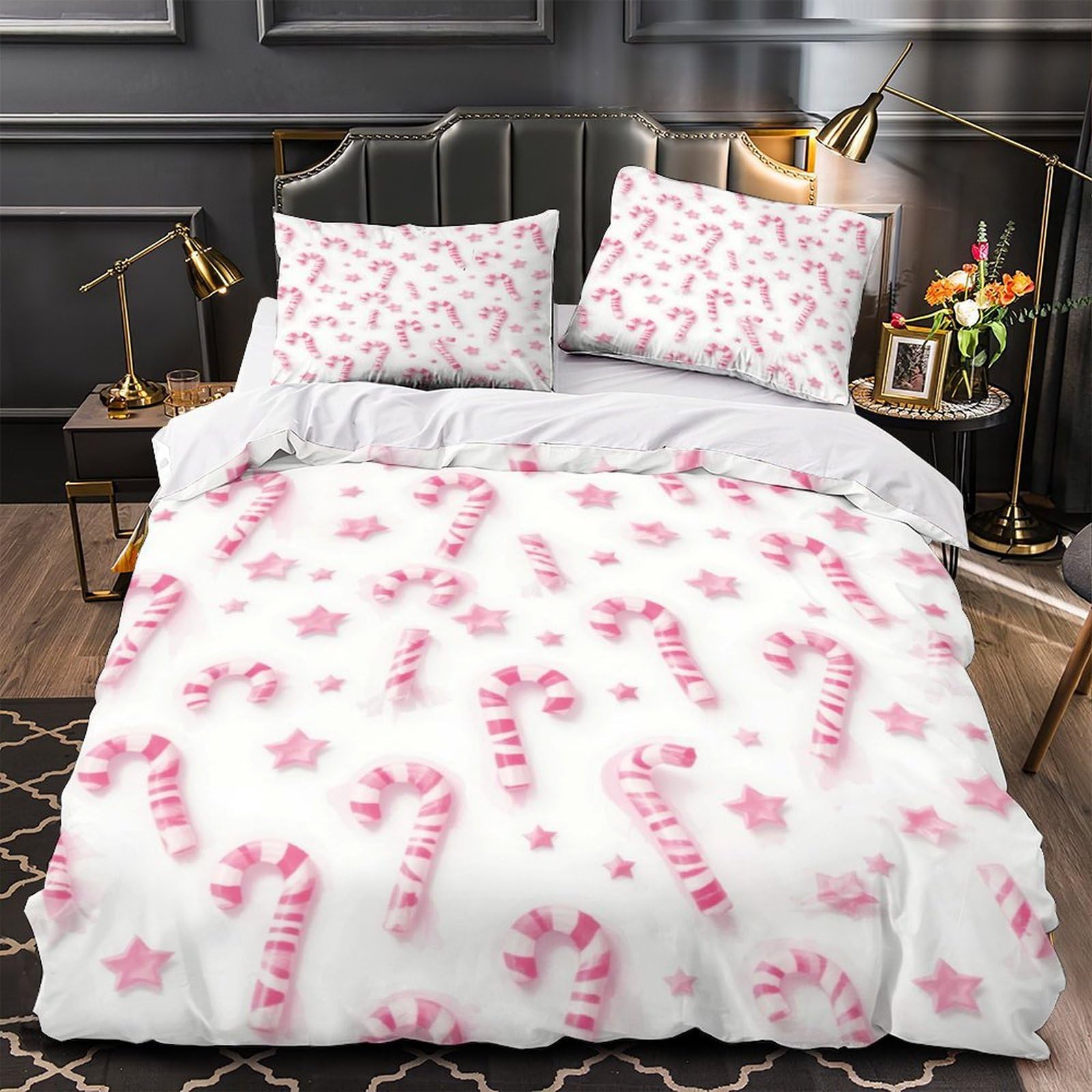 Parure de lit microfibre king size supérieure parure douce imprimé 3D festive