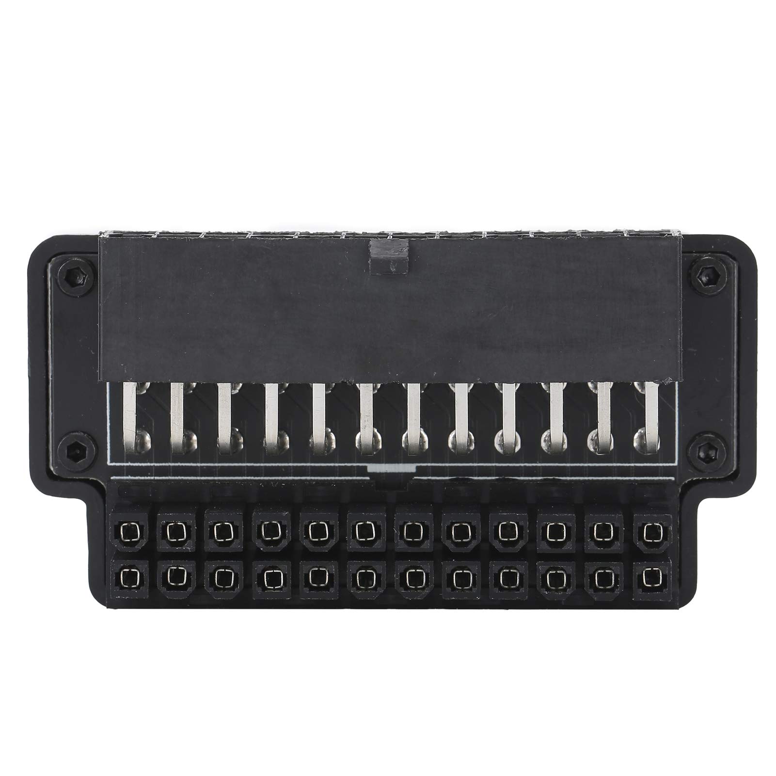 ASHATA ATX 24Pin 90° Adapter | Netzteil Auf Mainboard, Schwarz, Löst Platzprobleme Im Gehäuse