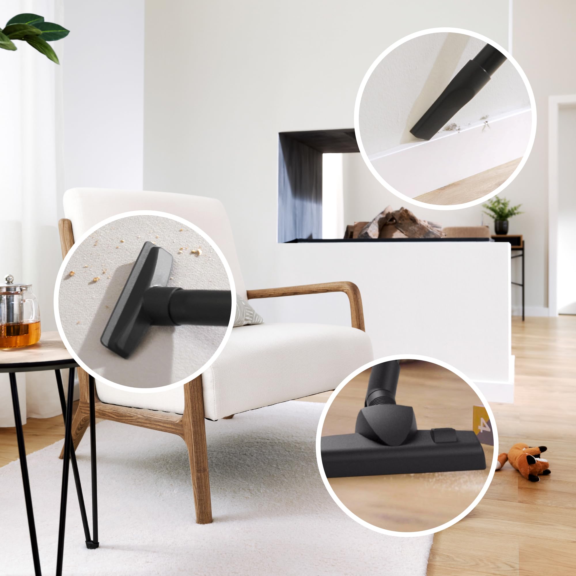 Bosch Serie 4 Odkurzacz Workowy, Promień Działania 11 m, Pojemność Worka XL, Ssawka do Tapicerki, Ssawka Szczelinowa, Zintegrowany Schowek na Akcesoria, Biały, BGB41WH1 | Odkurzacz z workiem XL, szczotka do tkanin i szczelin, zmywalny filtr, wyprodukowano