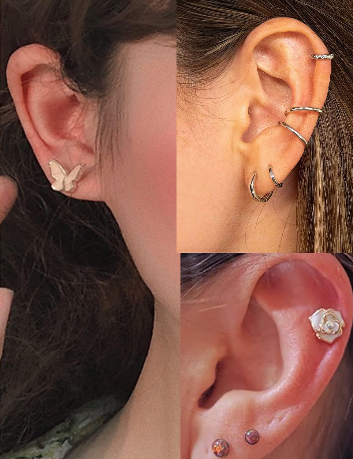 Vsnnsns 16G 軟骨イヤリング トラガスイヤリング ピアス ジュエリー レディース サージカルステンレススチール キュービッ