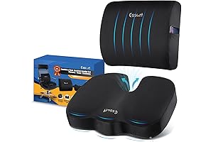 ESSORT Orthopedic Coccyx & Lumbar Cushion Combo for Back Support During Extended Sitting