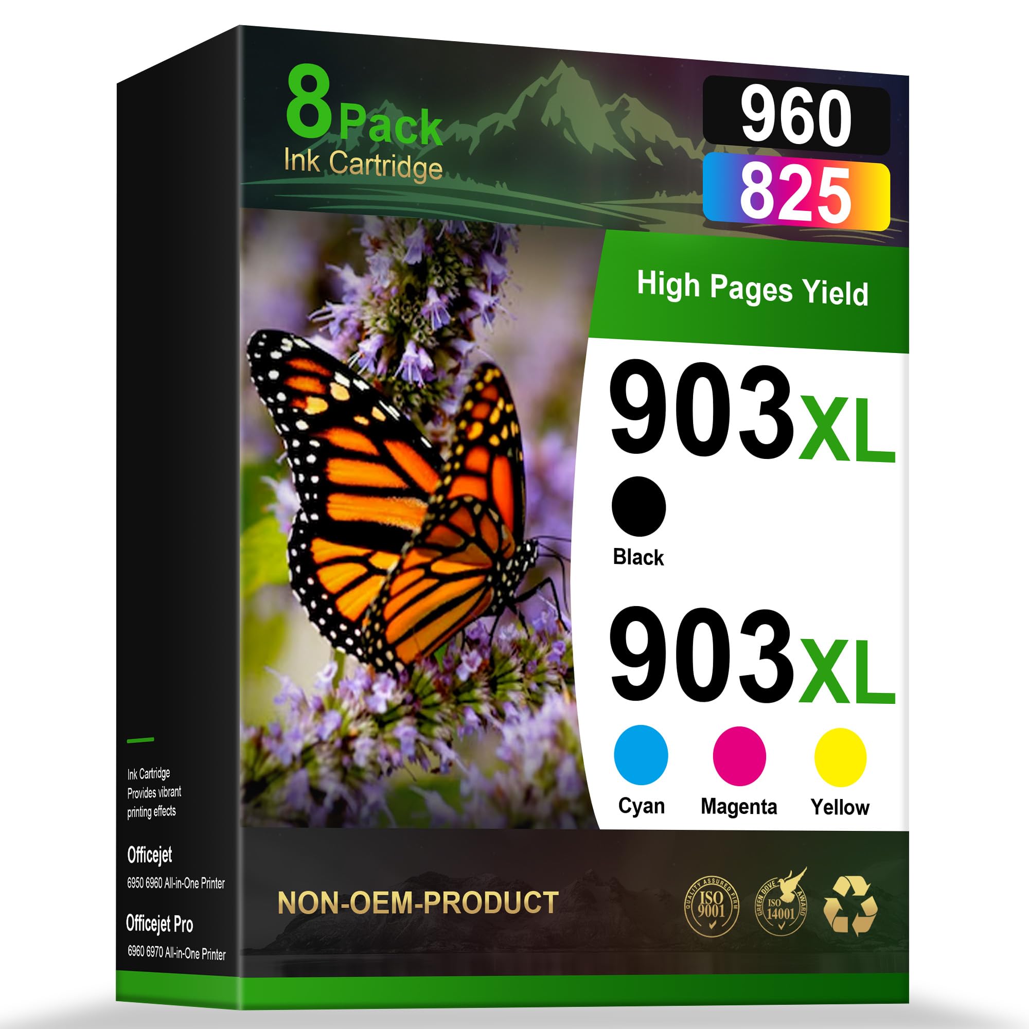 TONER EXPERTE 2 XL Sostituzione Per HP 903 903XL T6M15AE Cartucce D' Inchiostro Compatibili Con HP Officejet Pro 6950 6960 6970 6975 (2 Nero - Foto 5