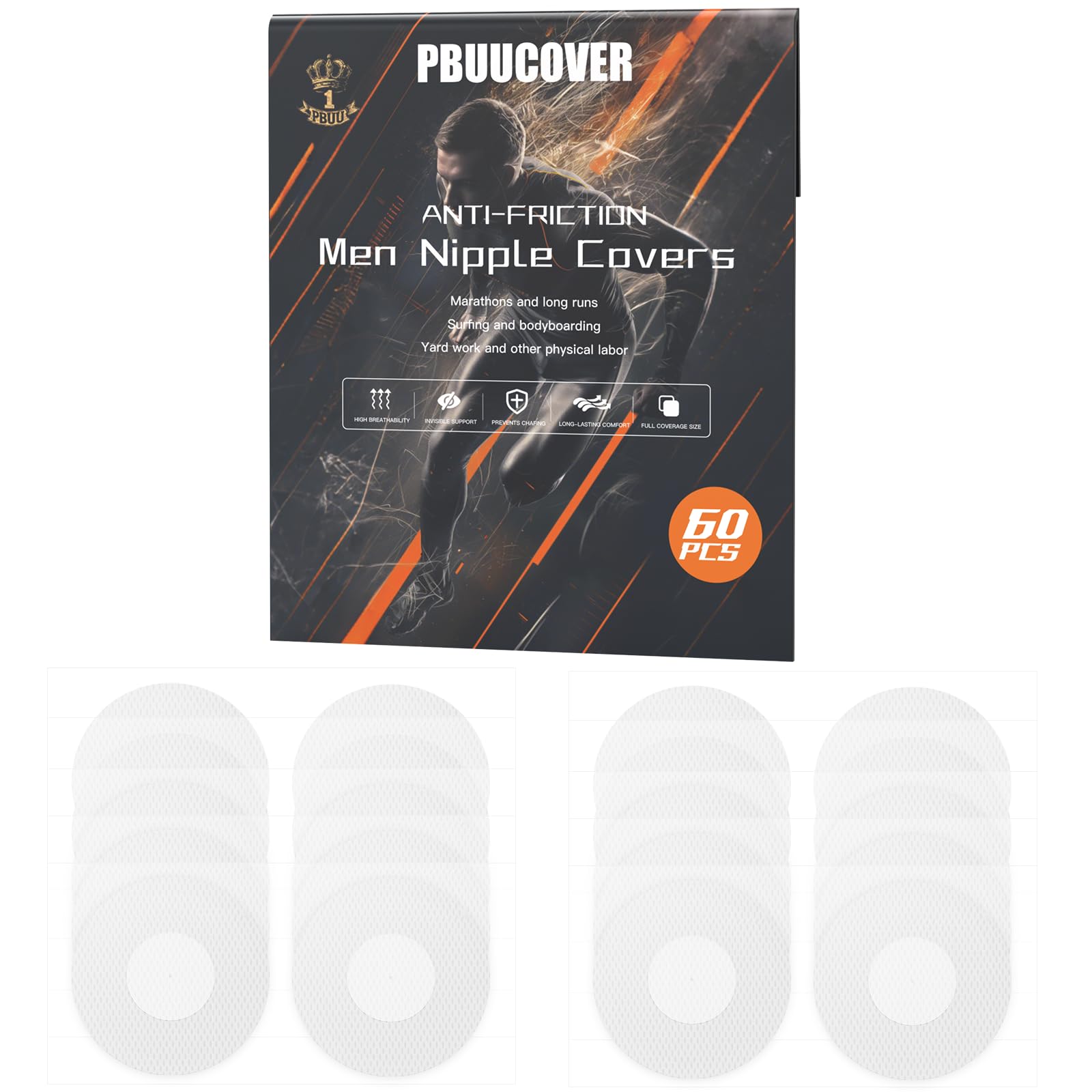 Nipple Covers for Men No Show,40Pcs (20 Pairs) Mens Nipple Covers,Nipple Tape & Nip Guards for Running,Marathon,Formal Wear,Gym,Surfing White