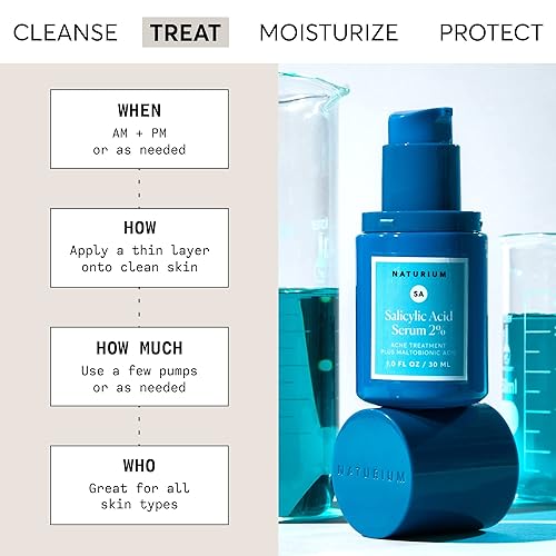 Miniatura 2 de Naturium Suero de ácido salicílico al 2%, tratamiento de manchas con ácido maltobiónico, 1 oz