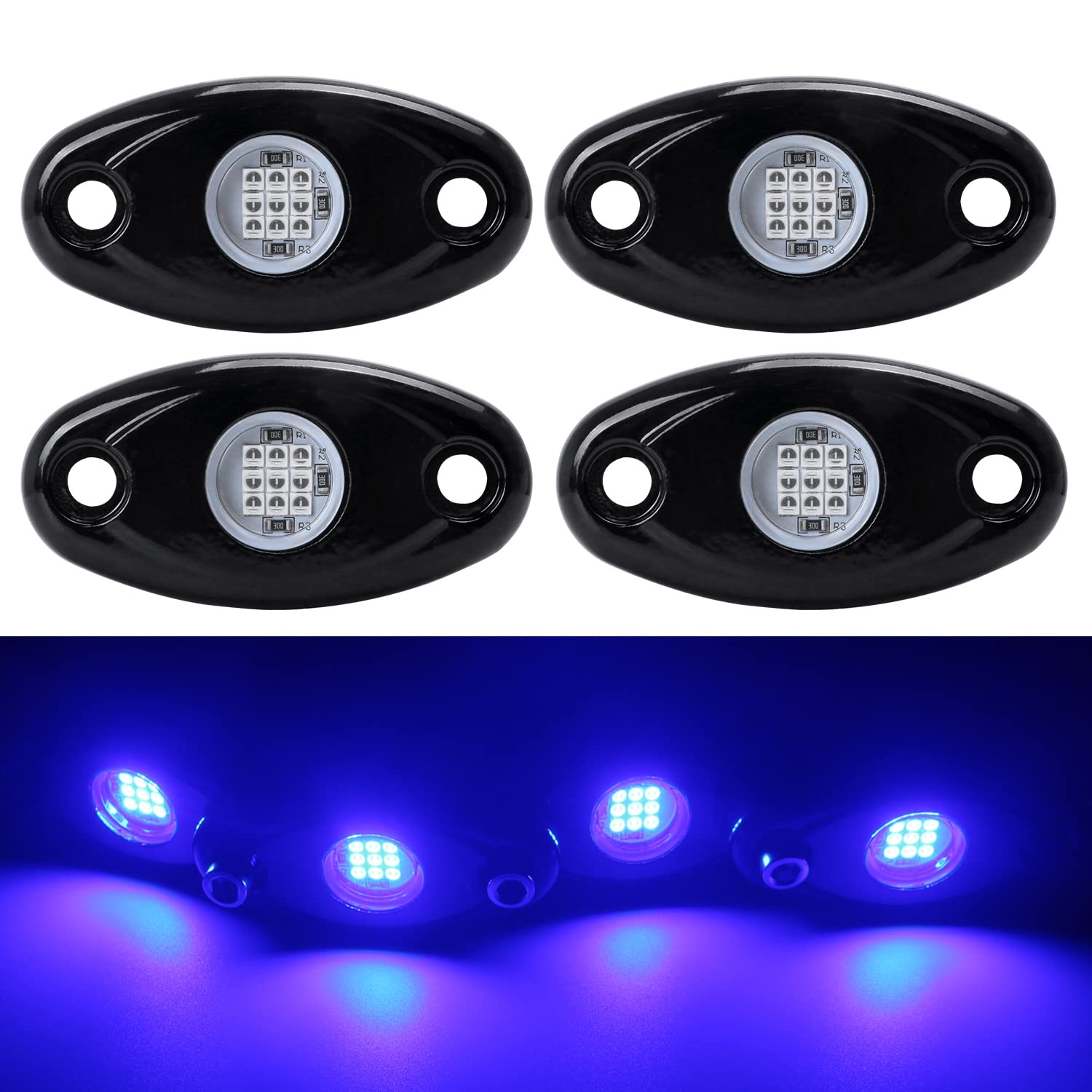 Amazon.com: Calightskit LED Rock Lights 4 Pods Blue LED