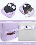 HOMIEE Sac à dos casual élégant léger, sac à dos pour ordinateur portable imperméable, sac de jour pour les voyages/école/cuisine/travail (Violet)